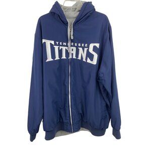 NFL Tennessee Titans Reversible Full Zip Hoodie Hooded Jacket Mens Size 3XL